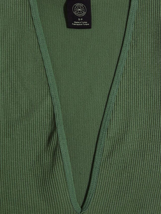UO Josie Ribbed V-Neck Vest #6