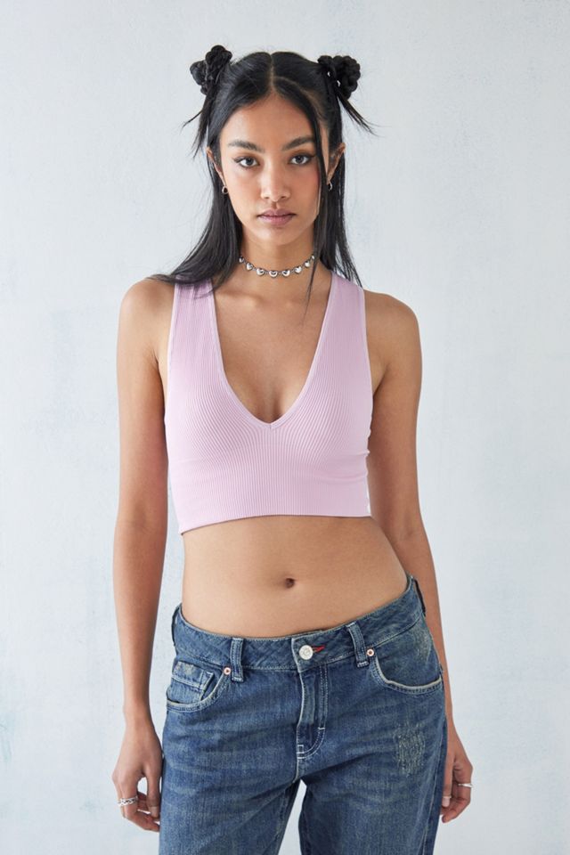 UO Josie Ribbed V-Neck Vest #1