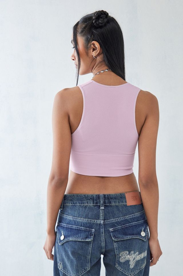 UO Josie Ribbed V-Neck Vest #3