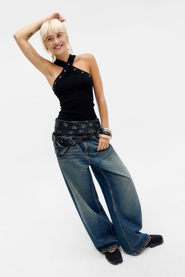 Silence + Noise Gia Eyelet Halter Top #1
