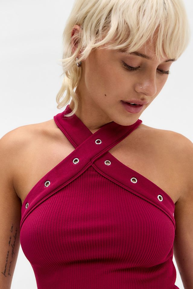 Silence + Noise Top Halter Gia Eyelet #2