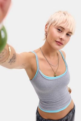UO Molly Grau Meliert Geripptes Trägertop