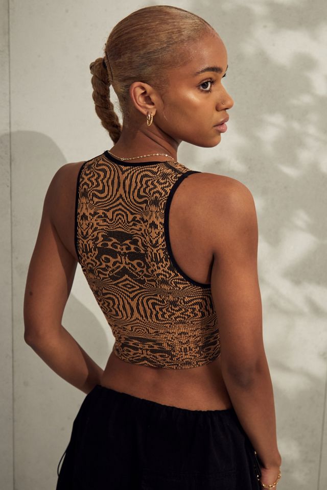 UO Recycled Josie Tattoo Ribbed V-Neck Vest #3