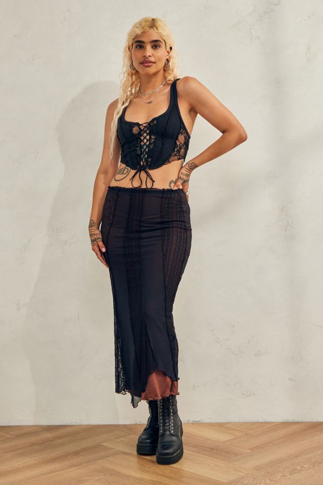 Out From Under Lace Corset Vest Top #1