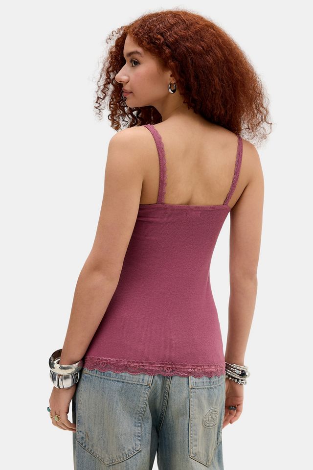 Camiseta sin Mangas Larga con Ribete de Encaje BDG #3