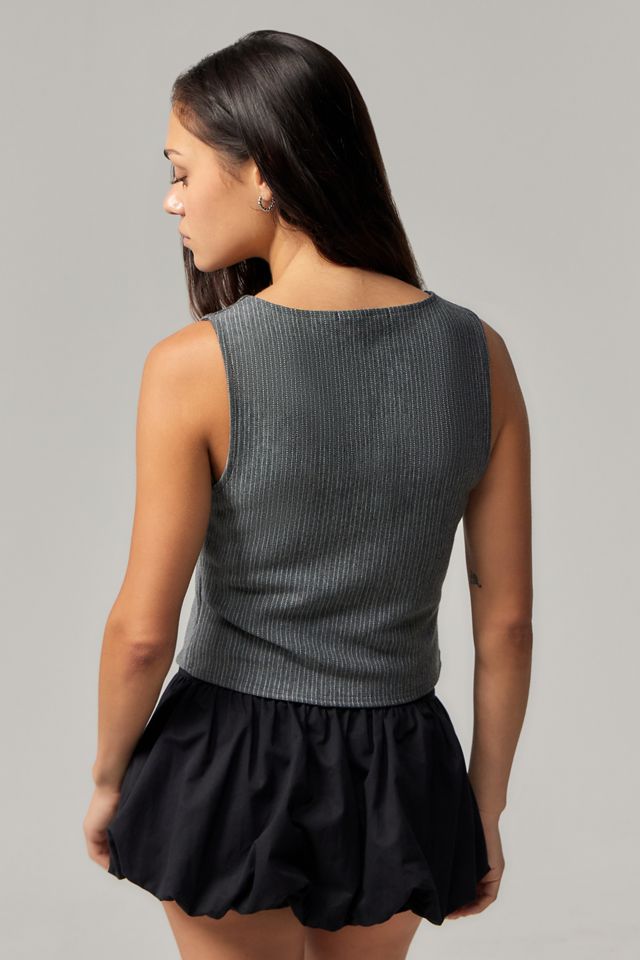 Silence + Noise Pinstripe Corset Top #3