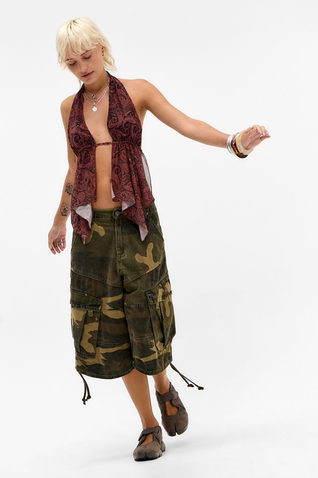 UO Rowan Halter Camo Snake Top #1