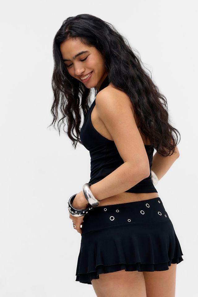 Silence + Noise Coyote Cowl Eyelet Halter Top #3
