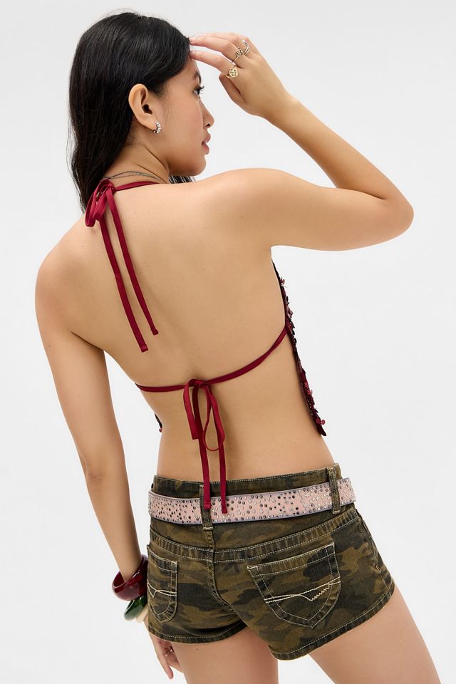 Kimchi Blue Sequin Halter Top #3