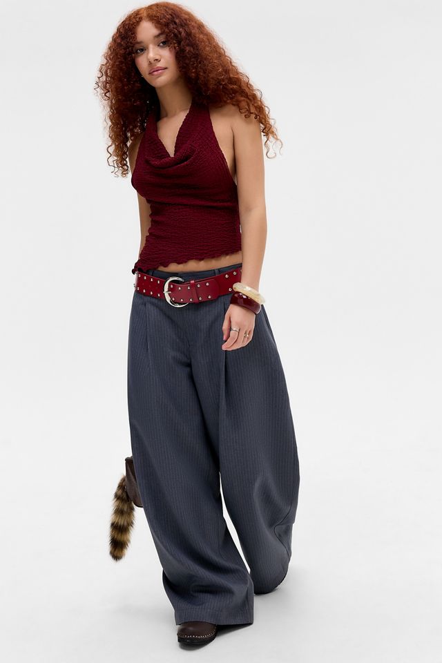 Silence + Noise Caysie Cowl Neck Halter Top #2