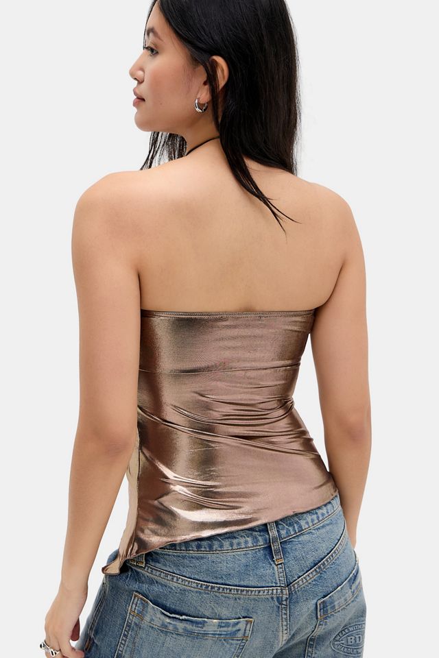 Silence + Noise Rem Metallic Bandeau Top #3