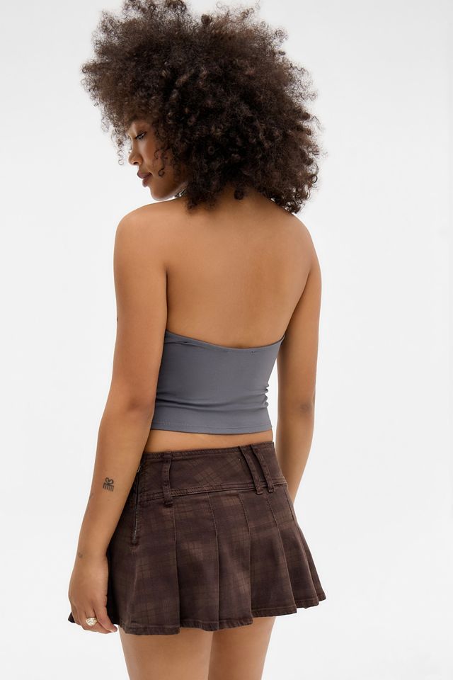 Silence + Noise Shiny Button Halter Top #3