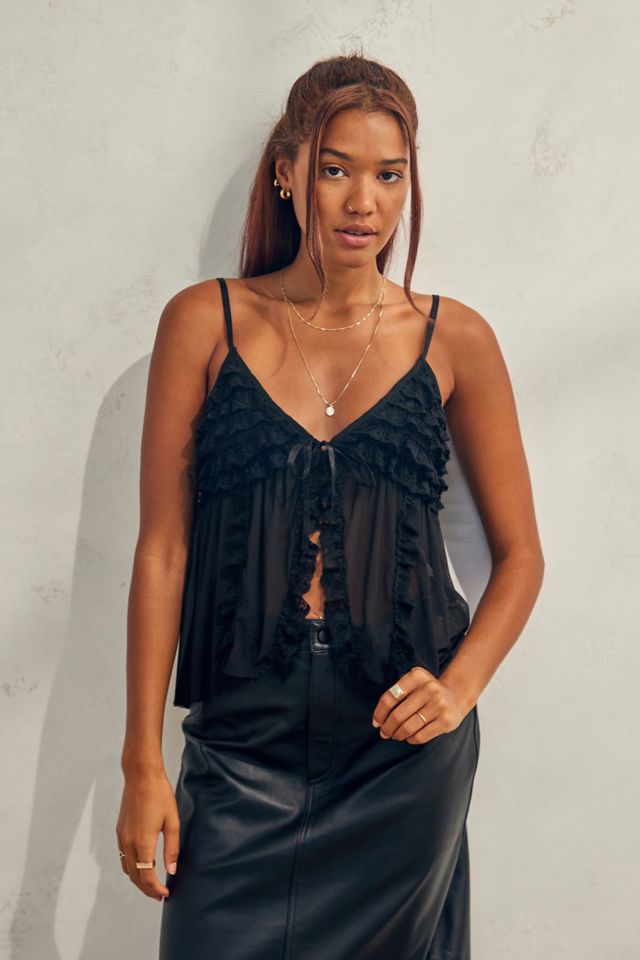 Ruffle sales babydoll top