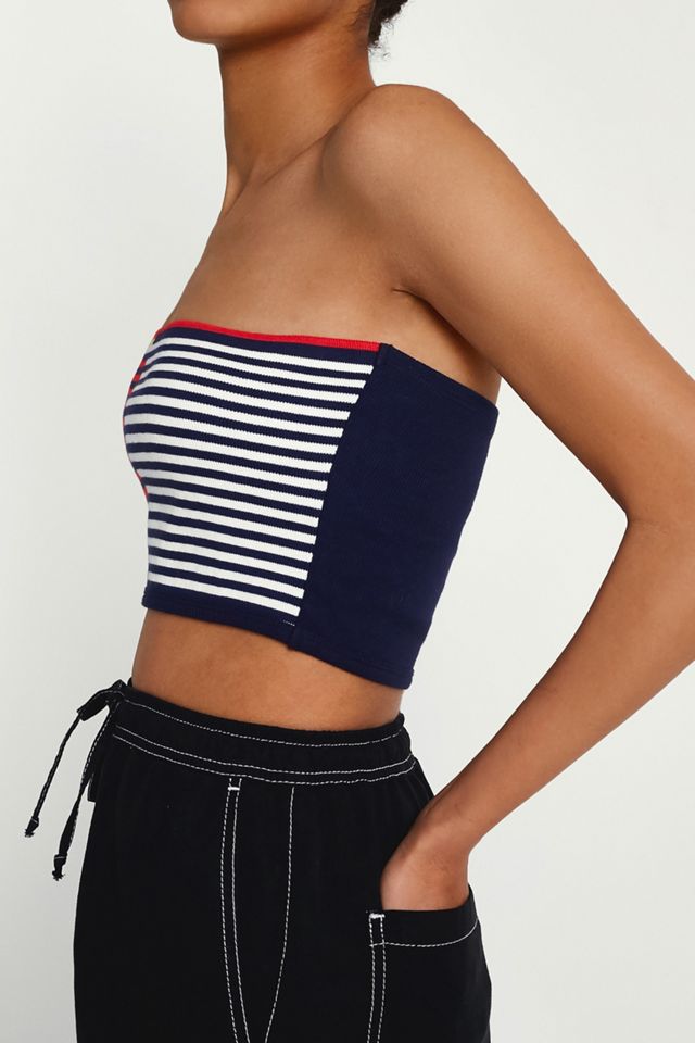 UO Colour-Blocked Striped Bandeau Top #3