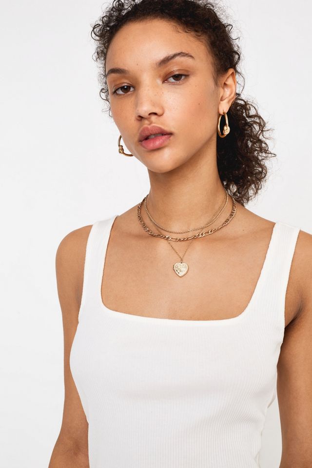 UO Square Neck Cream Vest  #2