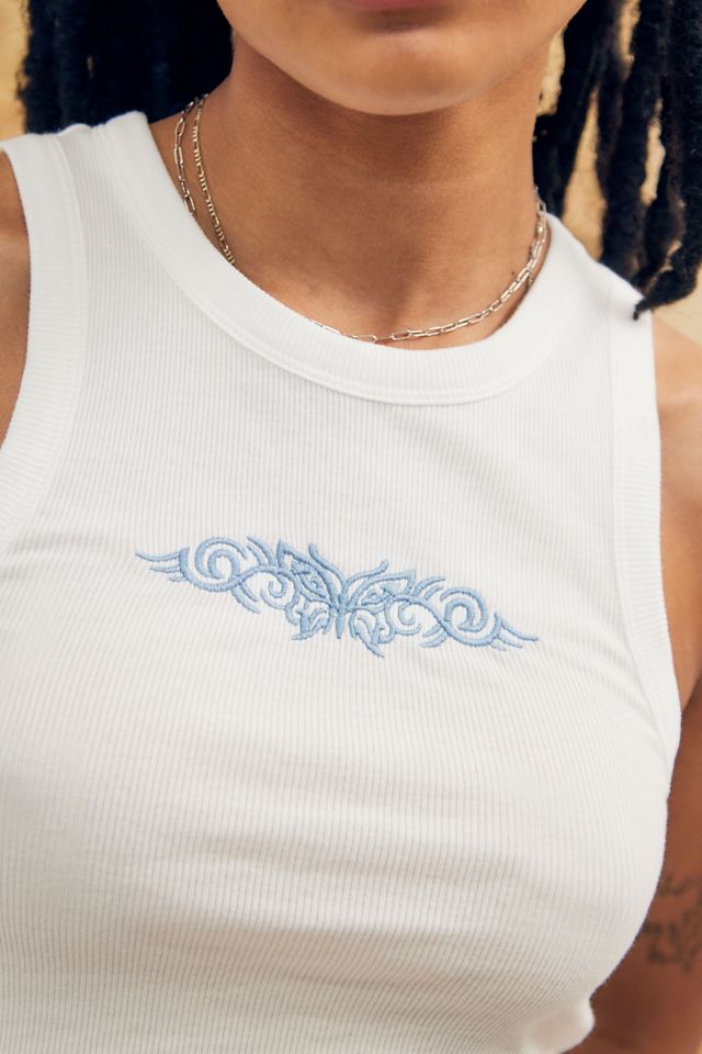 UO Tattoo Print Super Cropped Tank Top   #1