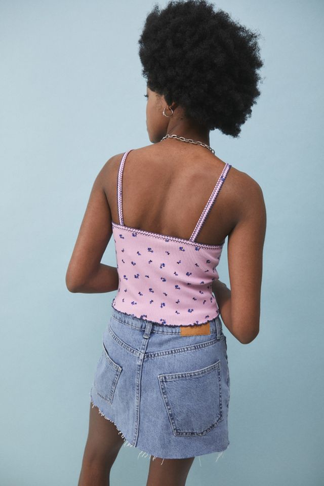 UO - Caraco à petites fleurs encolure cœur #1