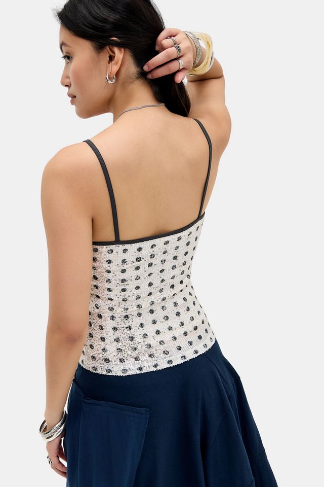 UO Silvie Polka Dot Strappy Cami #3