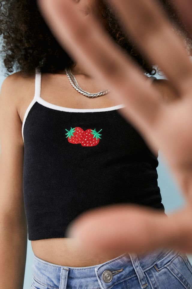 UO – Frottee-Crop Top „Strawberry“ #1