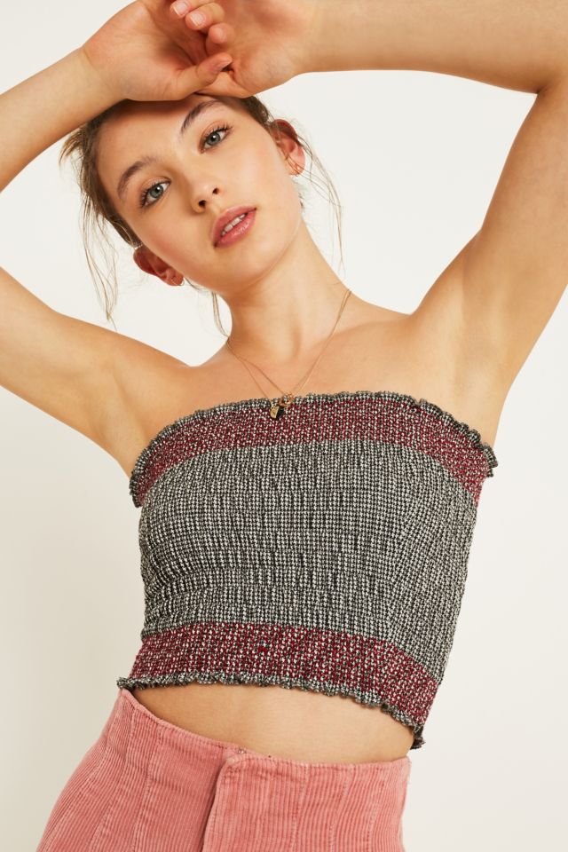 Smocked bandeau best sale tube top