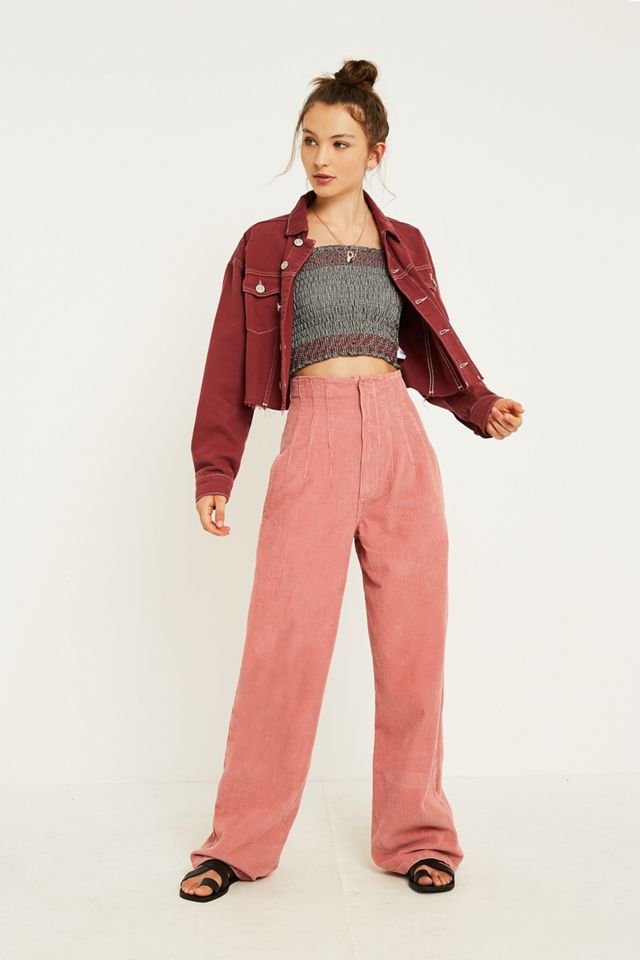 UO Gingham Smocked Bandeau Tube Top #1