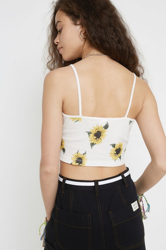 UO - Caraco court à imprimé tournesol #3