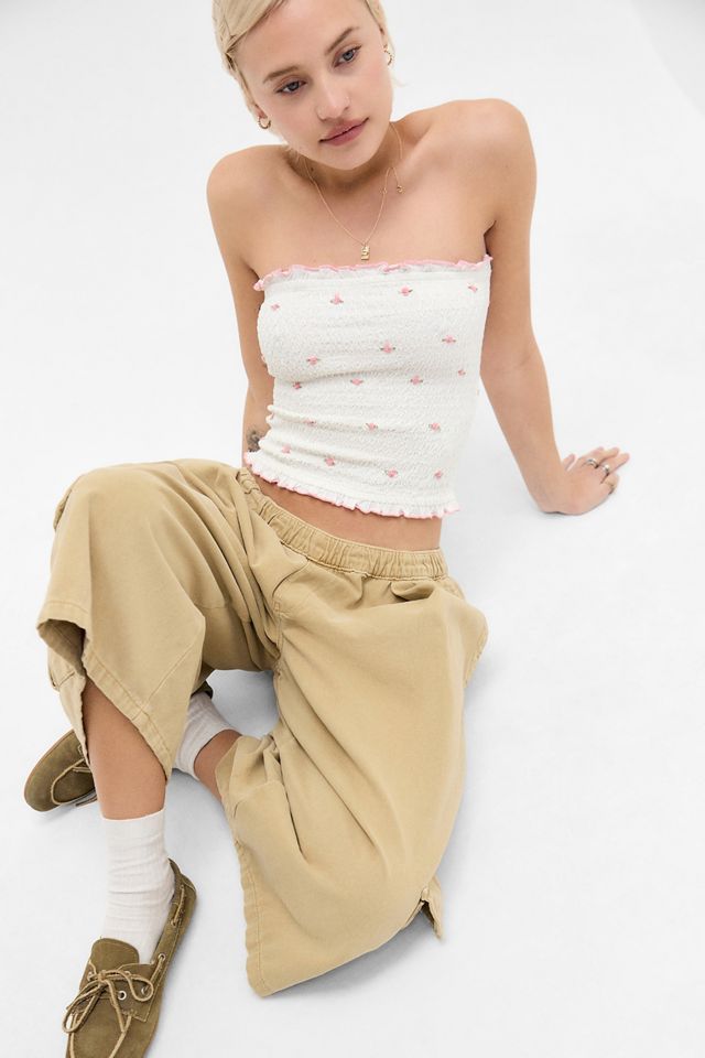 Kimchi Blue Amelia Rose Shirred Bandeau Top #1