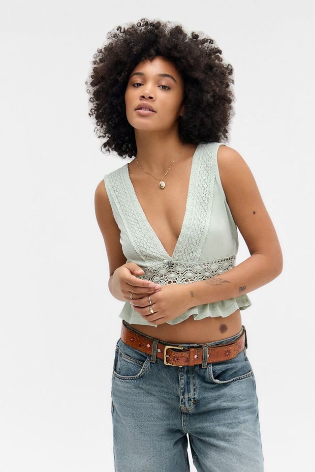 Kimchi Blue Leslie Rückenfreies Plunge Top #5