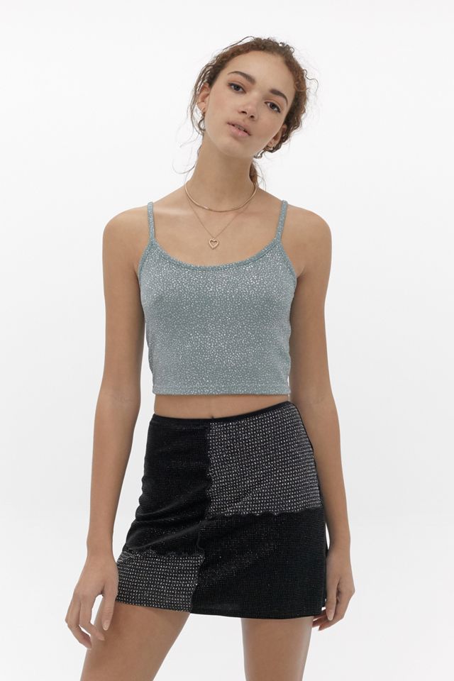 UO '90s Glitter Cropped Cami #1