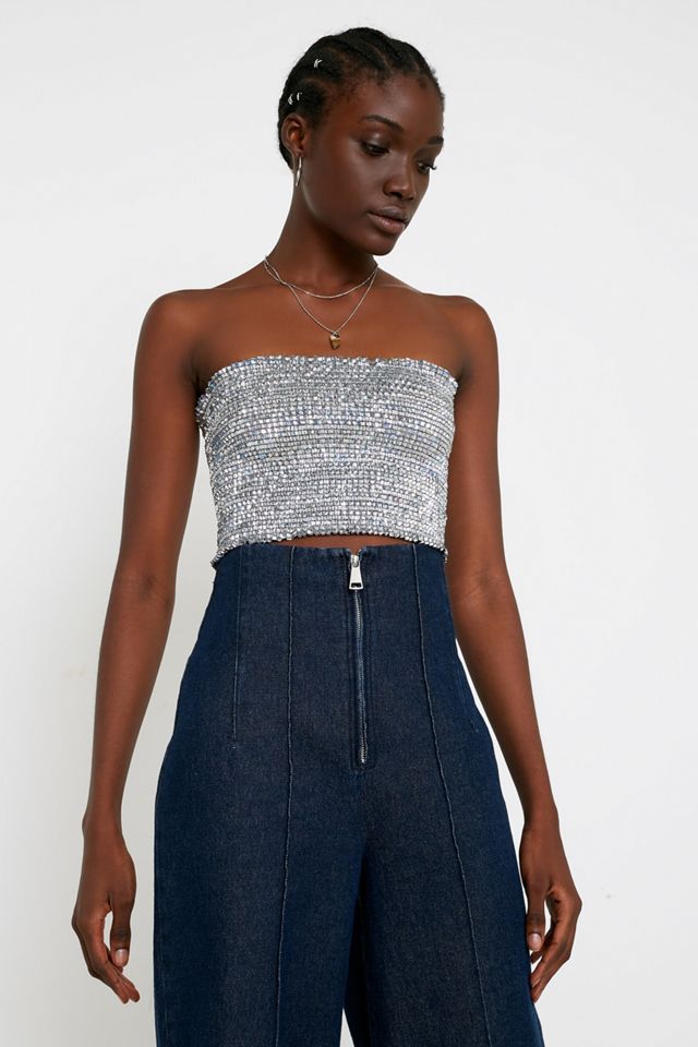 UO Holographic Tube Top #1