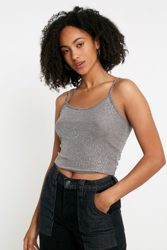 UO '90s Glitter Cami | Urban Outfitters UK