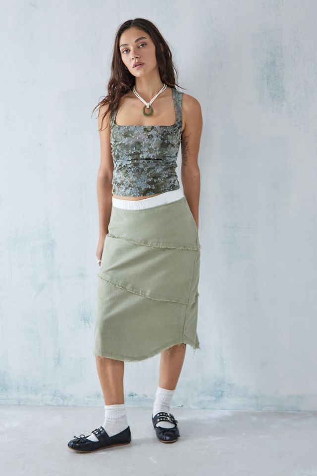 UO Elora Floral Flock Mesh Vest Top  #2