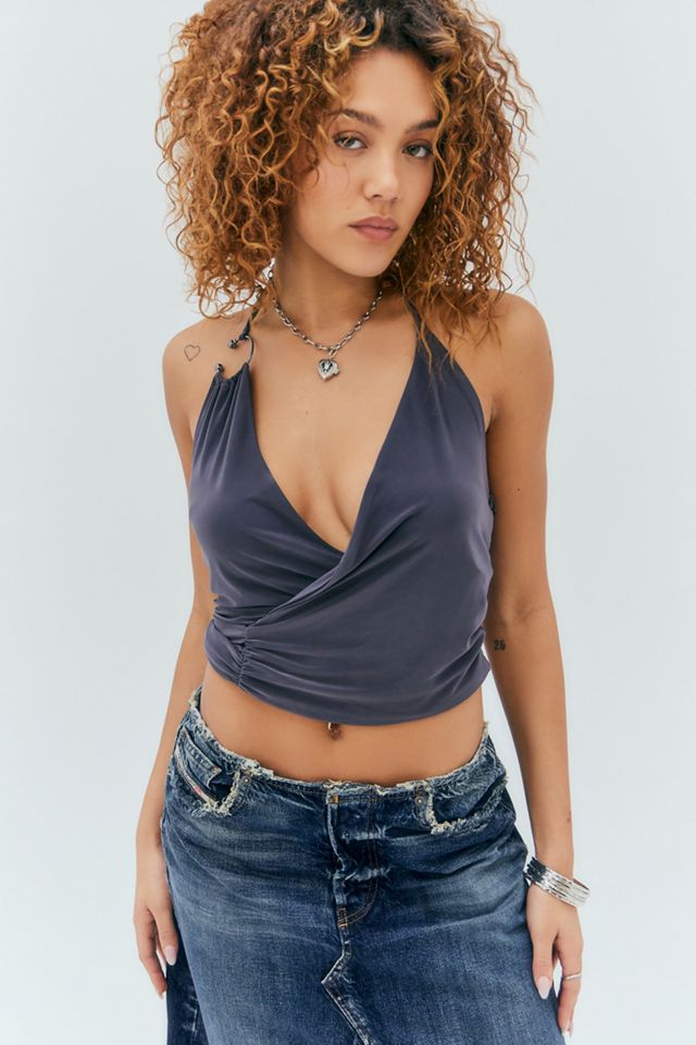 Slinky Cowl Halter Top