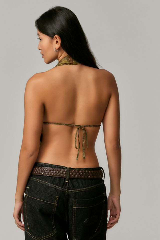 Silence + Noise Renee Halterneck Mesh Top #2