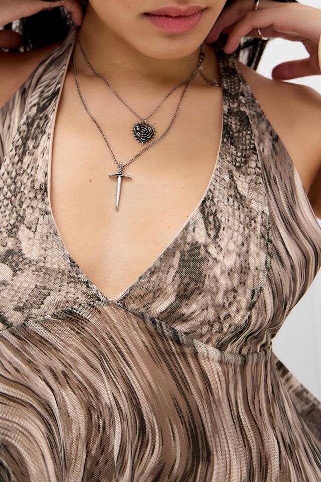 Silence + Noise Mila Babydoll Halter Top #1