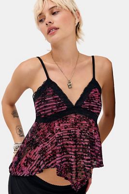 Kimchi Blue Celia Flocked Babydoll Cami