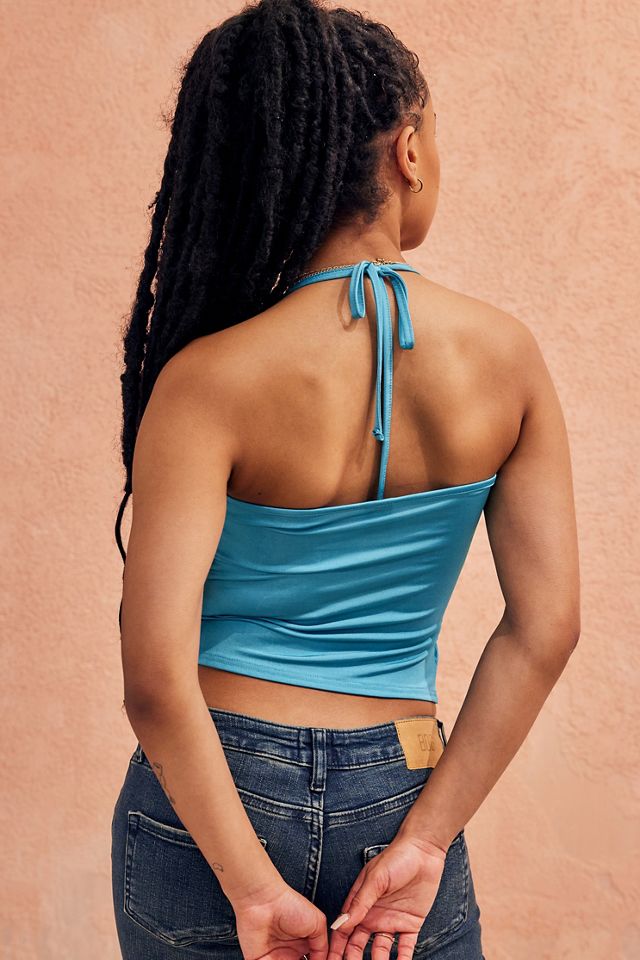 UO Veronica Ruched Halterneck Top #2