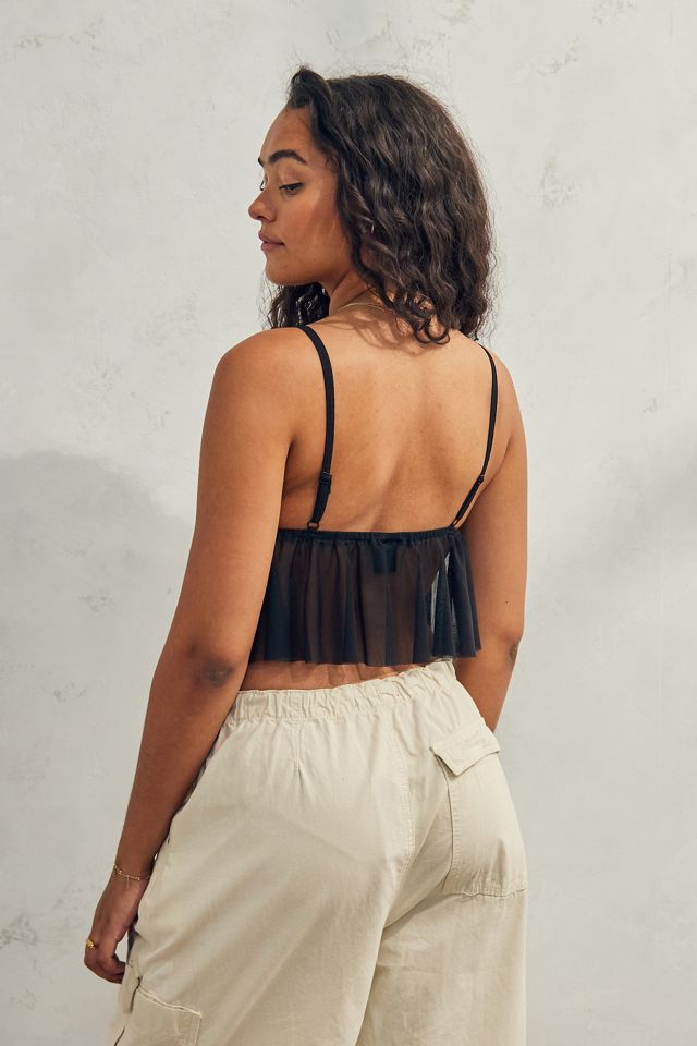 UO Lila Mesh Babydoll Cami Top #1