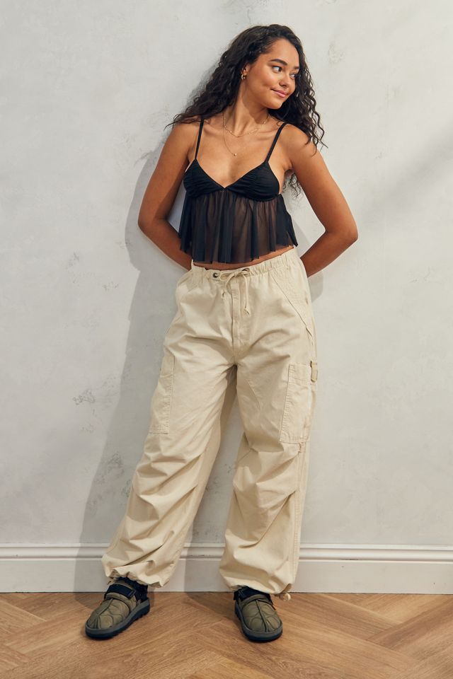 UO Lila Mesh Babydoll Cami Top #3