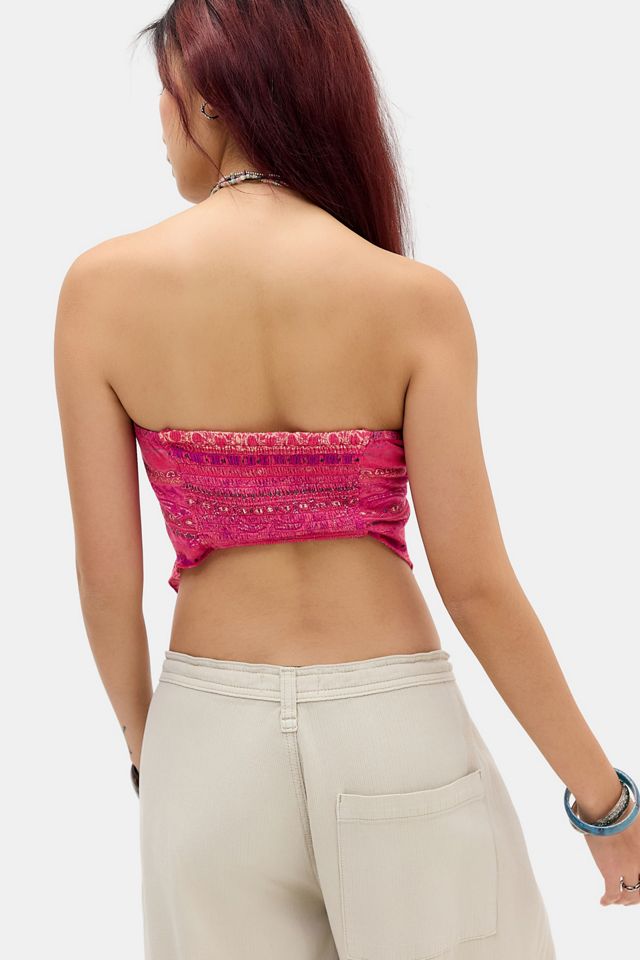 UO Scarf Print Bandeau Top #3