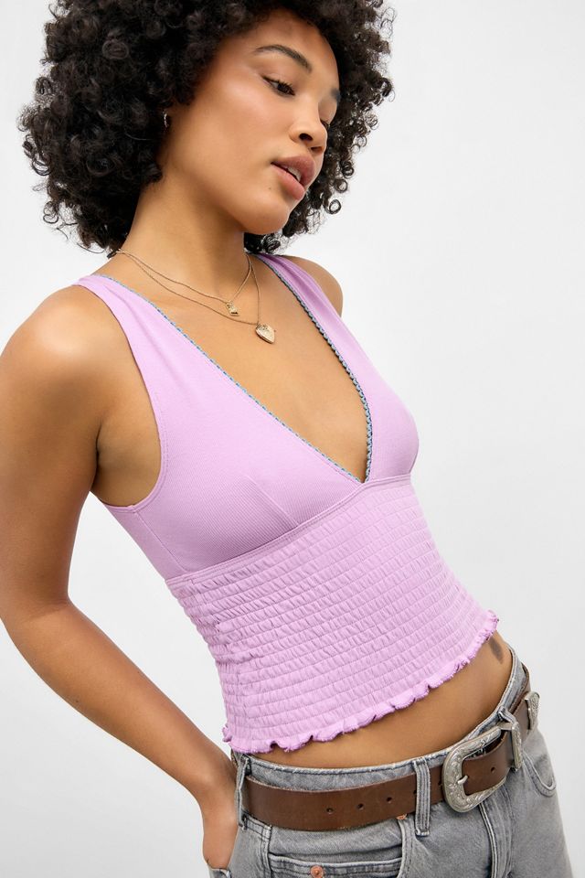 Kimchi Blue Pink Verity Shirred Vest #1