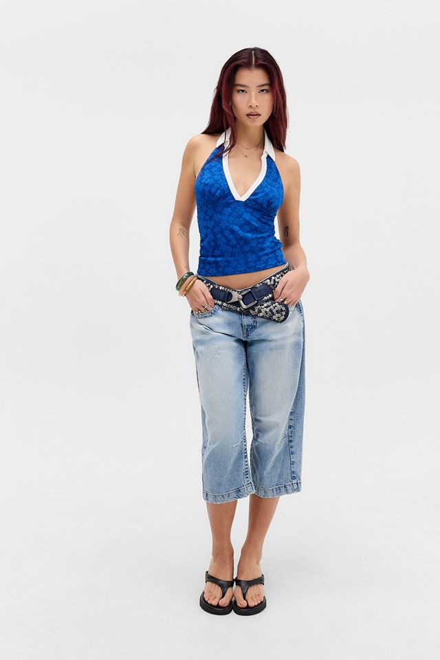 Camiseta sin Mangas con Cuello Halter Ashtin Kimchi Blue #1