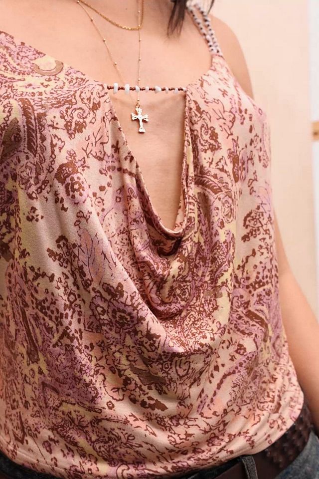 Kimchi Blue Beaded Cowl Neck Cami