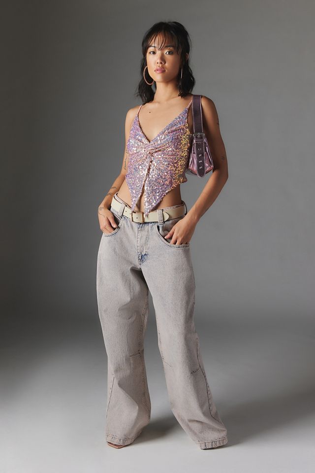 Silence + Noise Sparkle Sequin Top #1