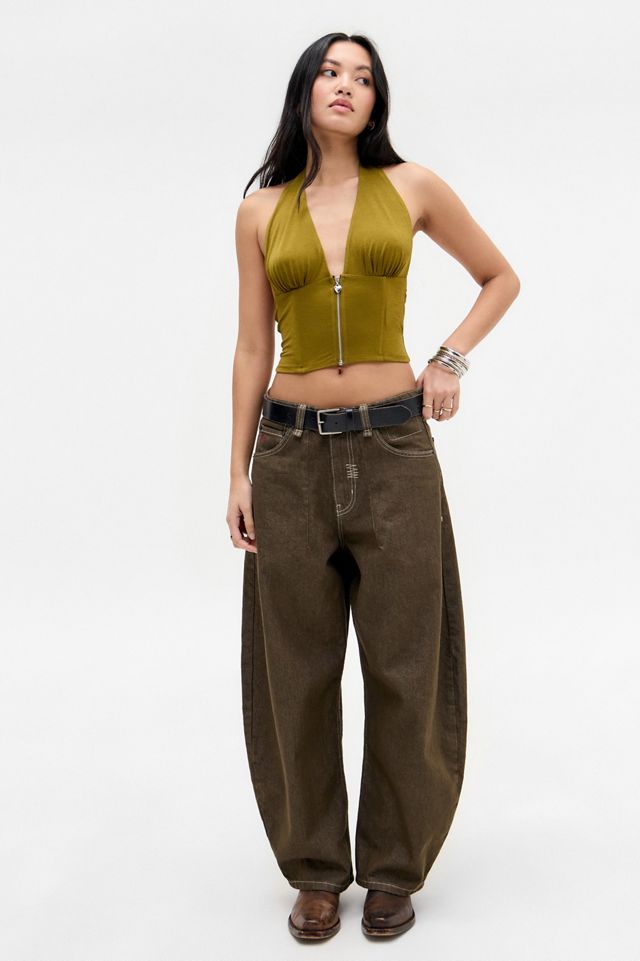 Silence + Noise Marla Zip Halterneck Top #1
