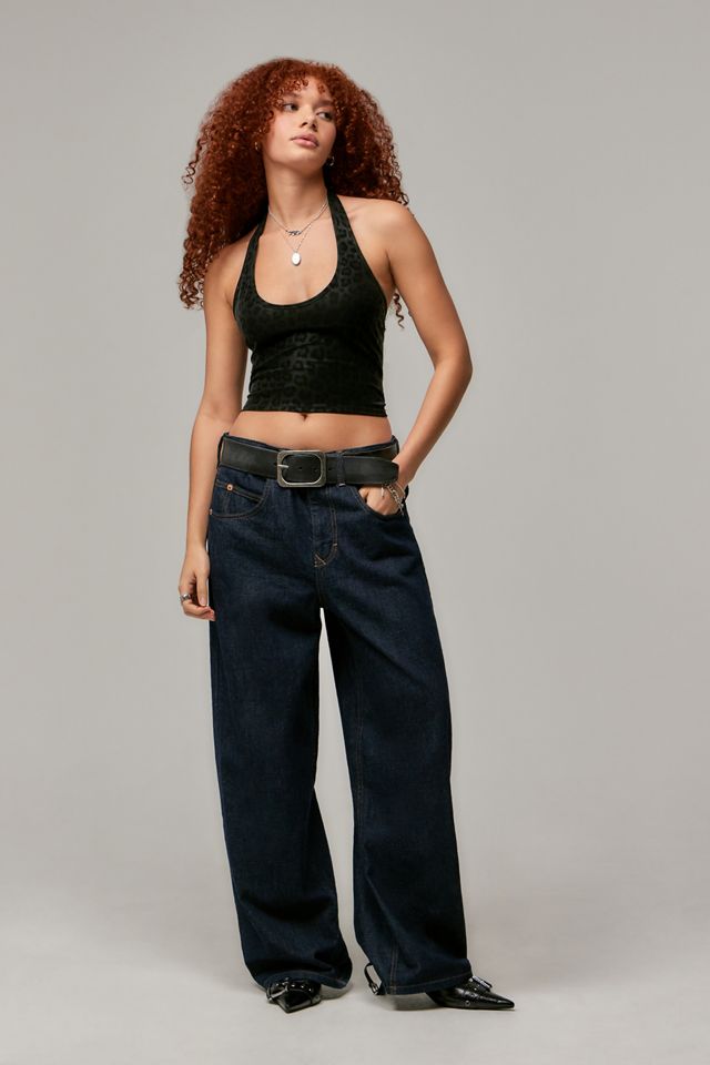 Silence + Noise Tyra Leopard Pleather Halter Top #2
