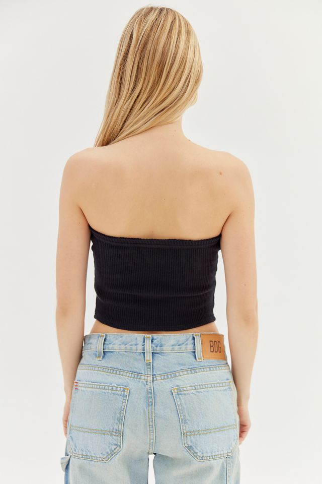 UO Pinch Front Ruched Boob Tube #4