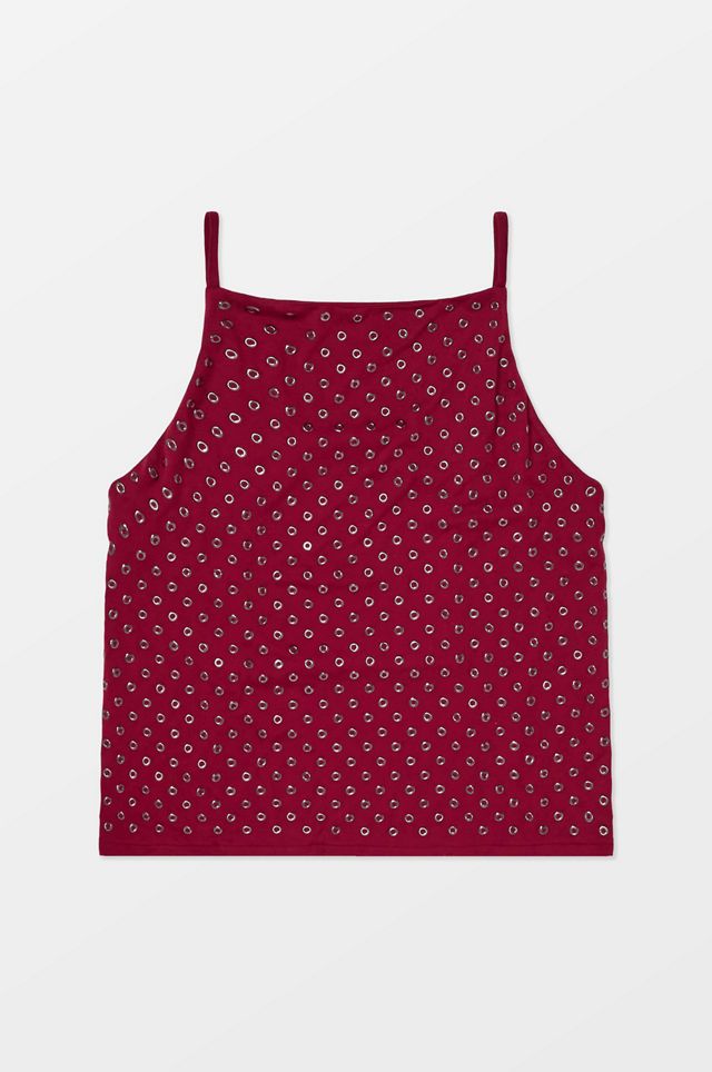 Silence + Noise Carrie Backless Eyelet Top #4