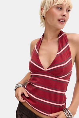 UO Hattie Washed Halter Top