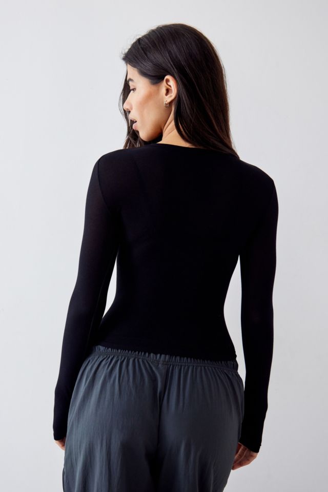 iets frans... Seamless Sheer Long-Sleeved T-Shirt | Urban